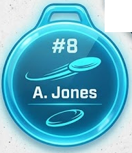 A player tag showing number 8